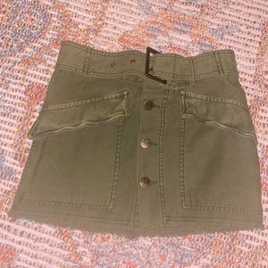 olive green free people skirt